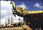 A detail of the roof of Jokhang temple