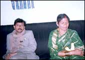 Banarsi Kinnar with her election agent Rakesh Srivastava