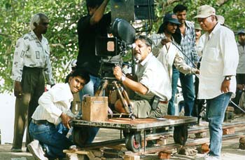 Amol Palekar on the sets of Kairee