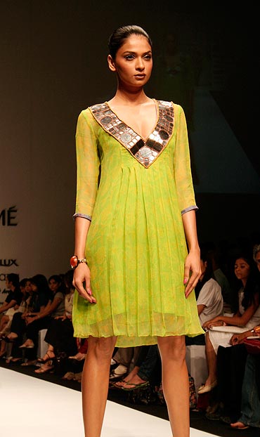 rediff.com: Lakme Fashion Week 2008: Anupama Dayal: Ethnic prints go ...