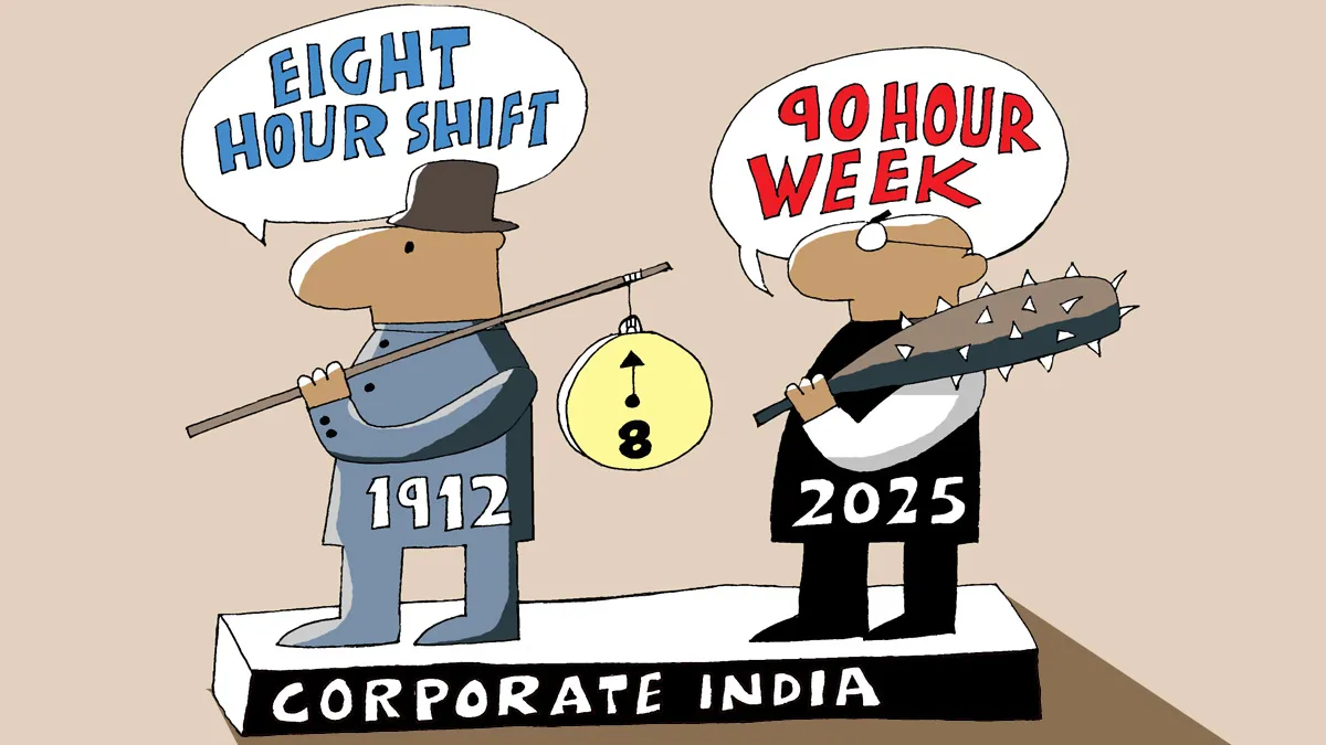 Uttam Ghosh illustration about 90-hour workweek