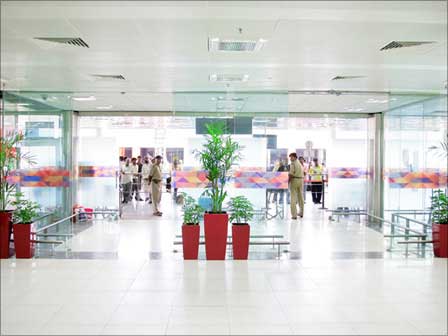 View of the arrival lounge of the international terminal