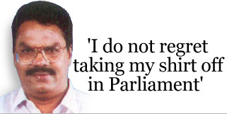 'I do not regret taking my shirt off in Parliament'