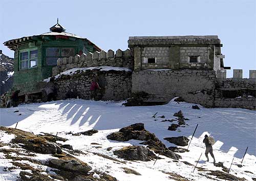 Near the India-China trade route at Nathu-La Photograph: Reuters