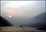 Sunset on the Yangtze river