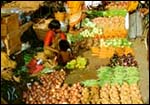 A bazaar in Madras